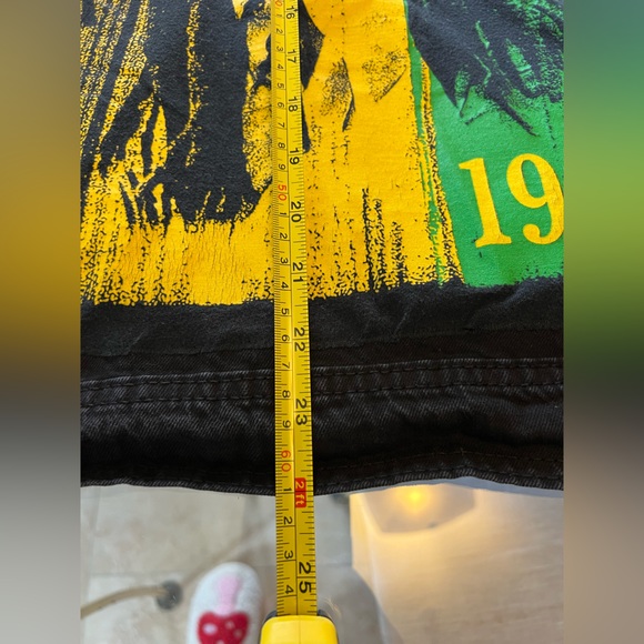 One of a kind, unisex, large, oversize style, Bob Marley denim jacket - Picture 6 of 7